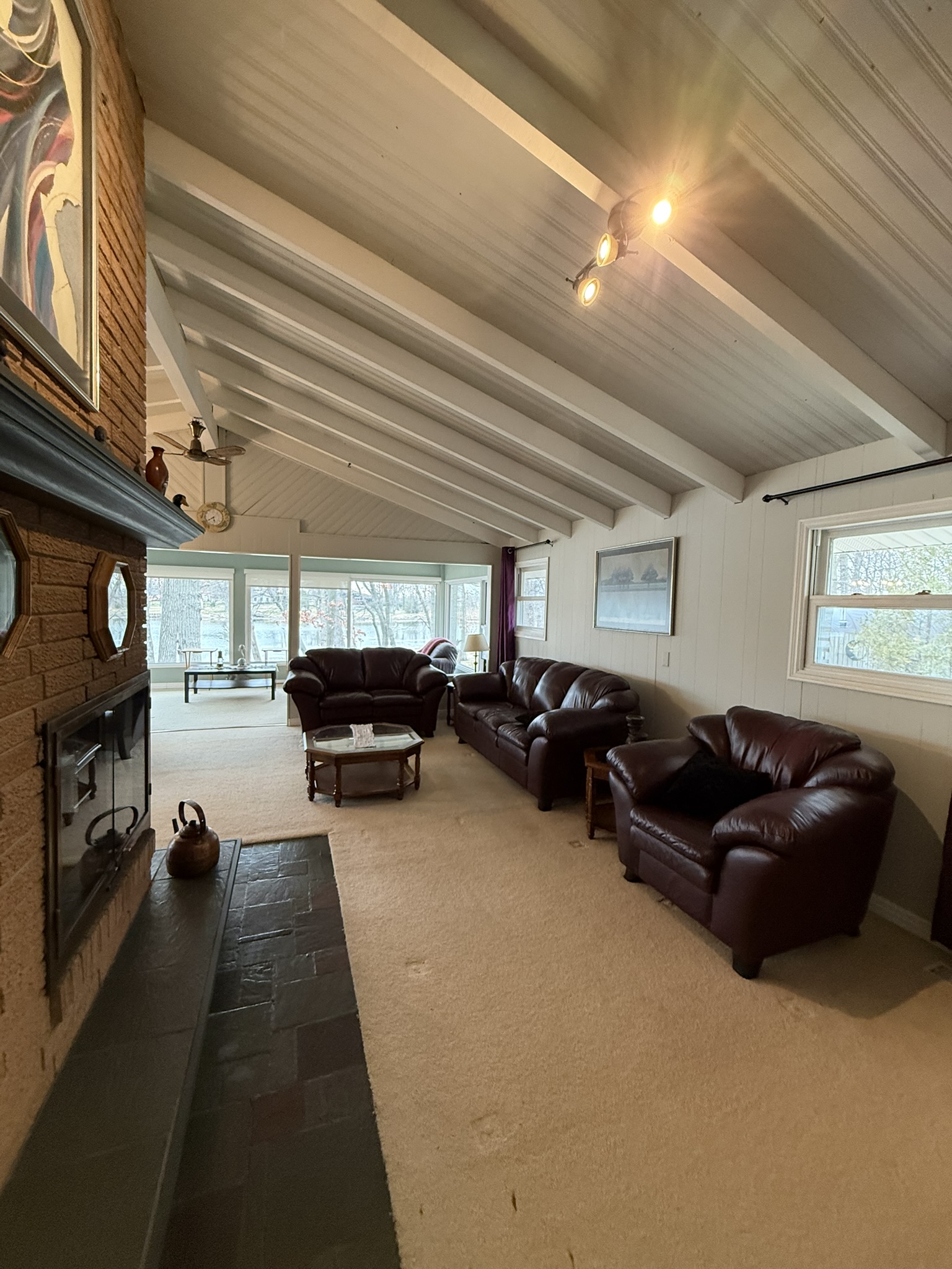 Main living room with fireplace